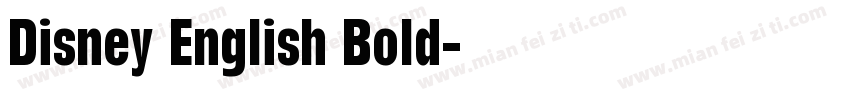 Disney English Bold字体转换